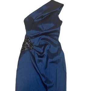 XSCAPE FORMAL COCKTAIL SHEATH DRESS NAIVY BLUE